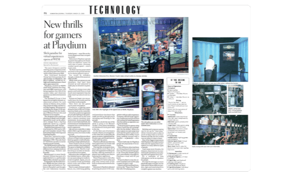 Edmonton Journal - Technology - New thrills for gamers at Playdium